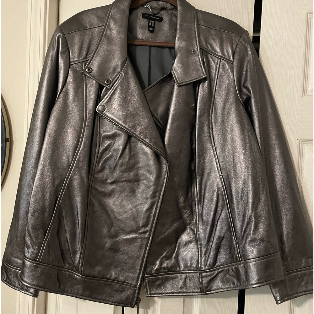 Motto jacket Halston lamb leather